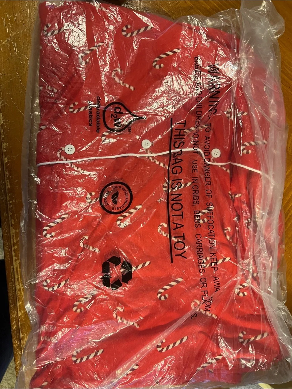 Kyte Red Men’s XL Candy Cane Pajama Set NEW IN BAG
